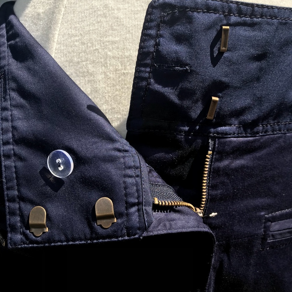 DVF Navy Blue Samantha Multi Zippers Skirt Sz 8 - Picture 7 of 16